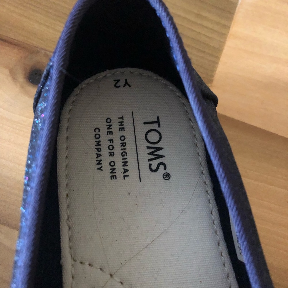 NWT Girls Toms Shoes w Glitter - Picture 7 of 9